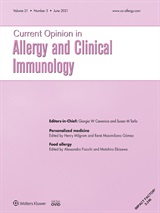 Capa Current Opinion Allergy 160X213