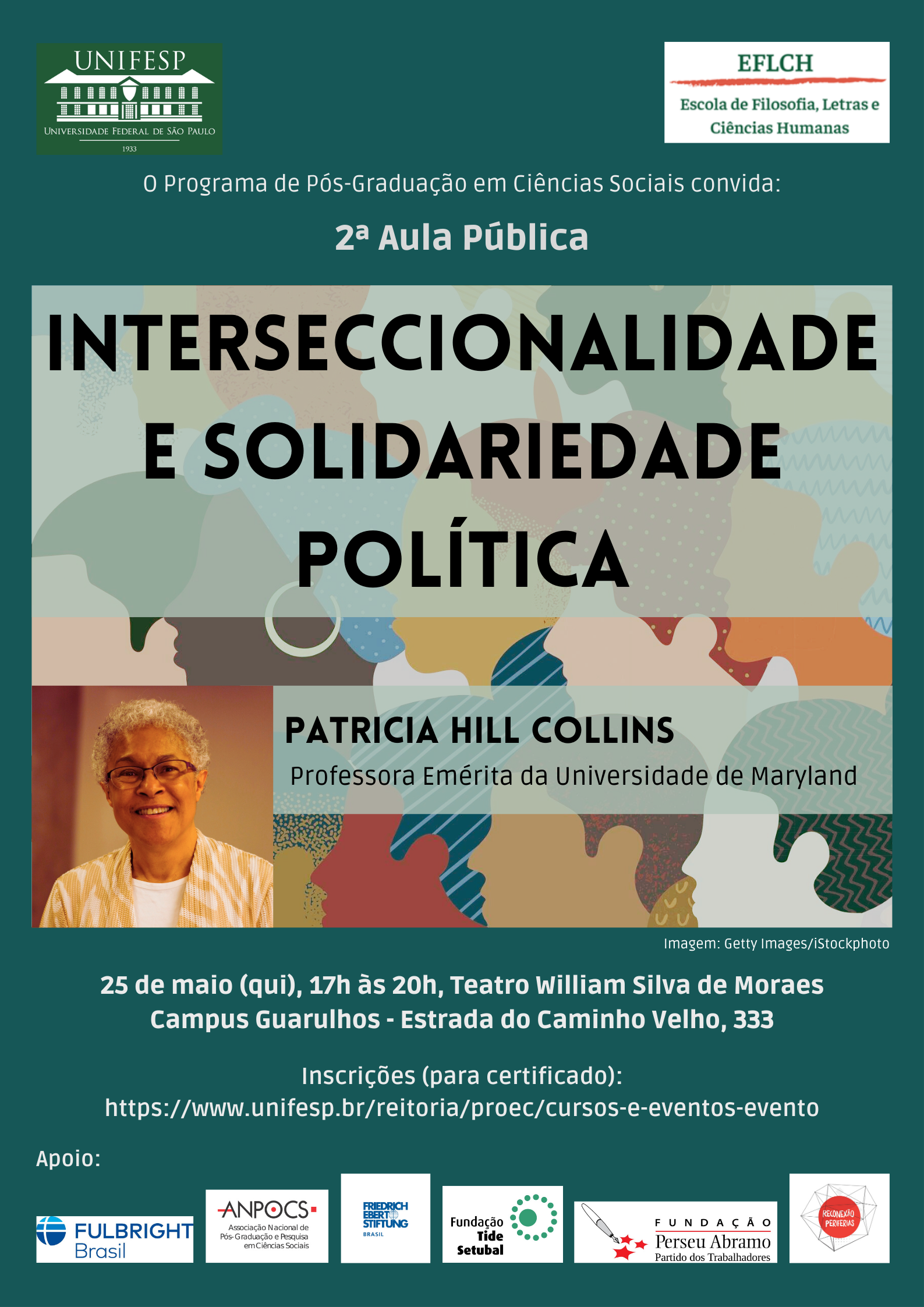 1ª Aula Pública Patricia Hill Collins cartaz